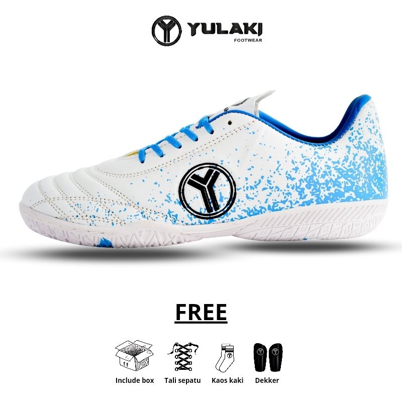 Yulaki Footwear - Sepatu Futsal Blue Spots Paket Lengkap