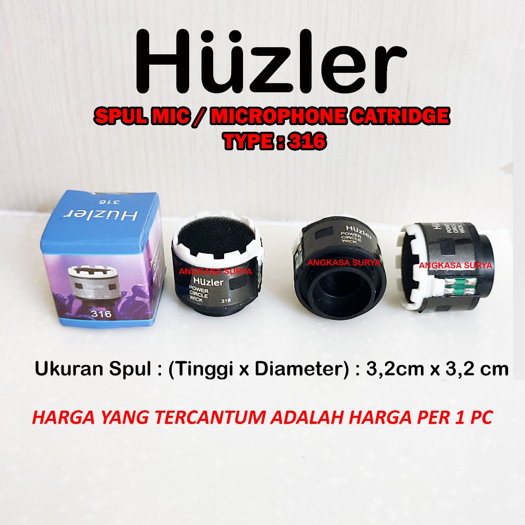 Spul Mic Huzler 316 Original / Spul  Spoll Spol Microphone Pendek Catridge Huzler 316