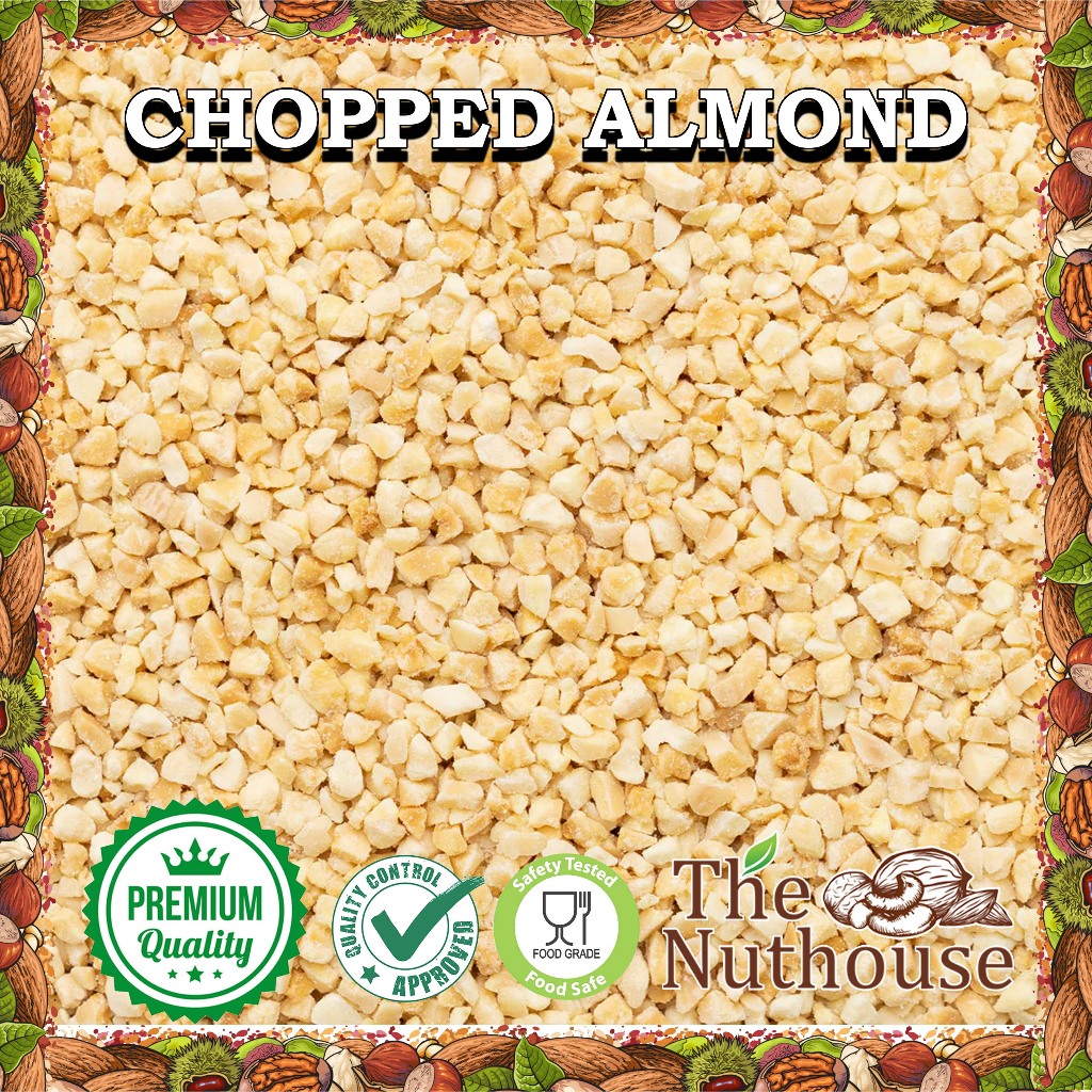 

500gr Almond Blanched Chopped Diced RAW / Kacang Almonds Cacah Mentah