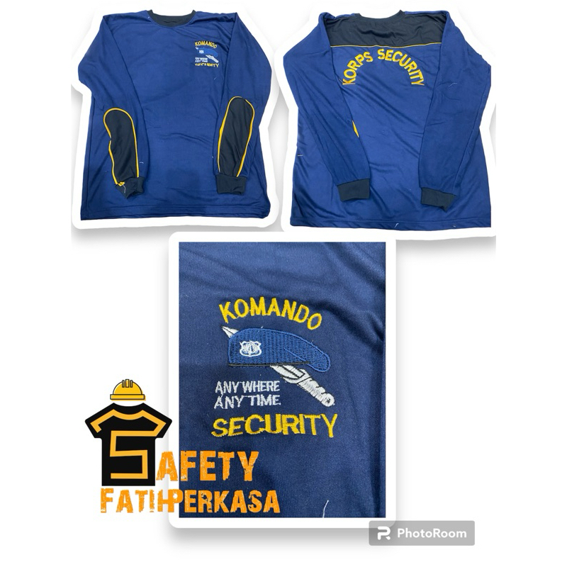 kaos satpam | kaos security lengan panjang | kaos satpam decker lengan panjang