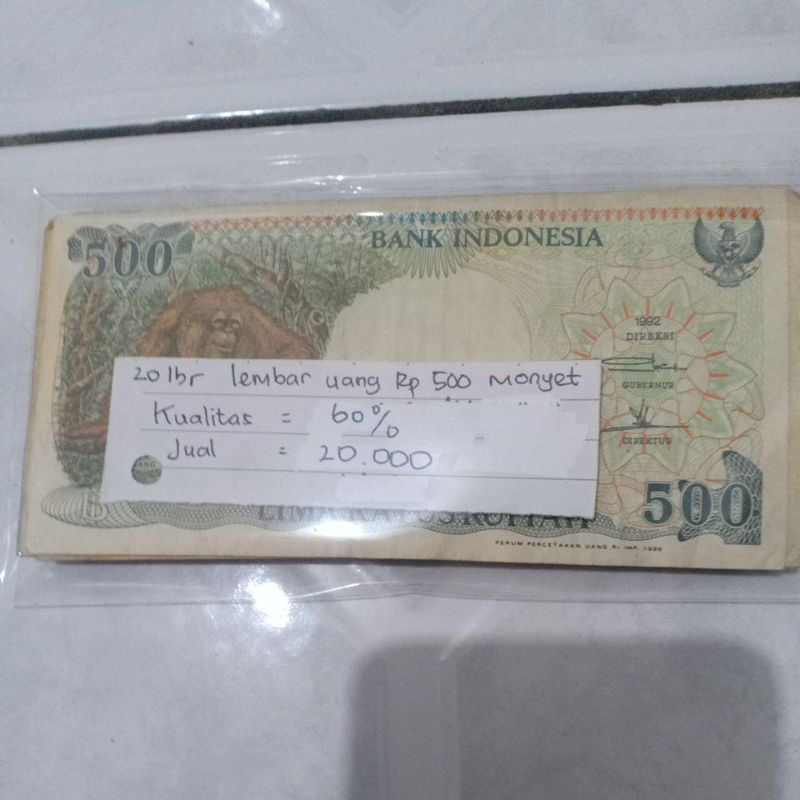 Uang 500 rupiah gambar orang utan