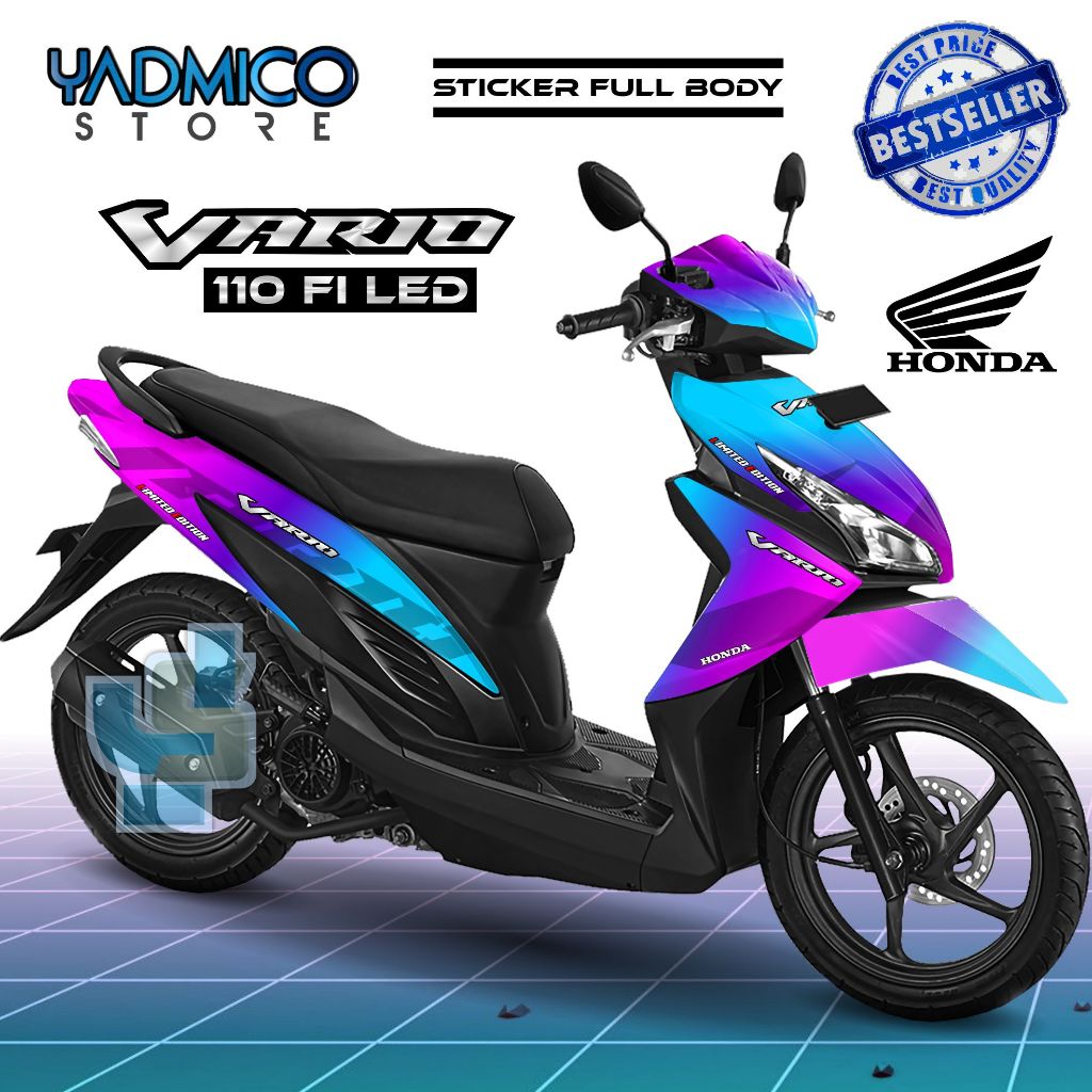 【PROMO】Decal Vario 110 Fi Full Body - Stiker Motor Vario 110 Fi LED - Dekal Vario 110 LED - Striping