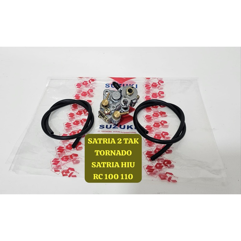 POMPA OLI SAMPING SATRIA 2 TAK 2T TORNADO SATRIA HIU RC 100 110 SET SELANG OLI SUZUKI