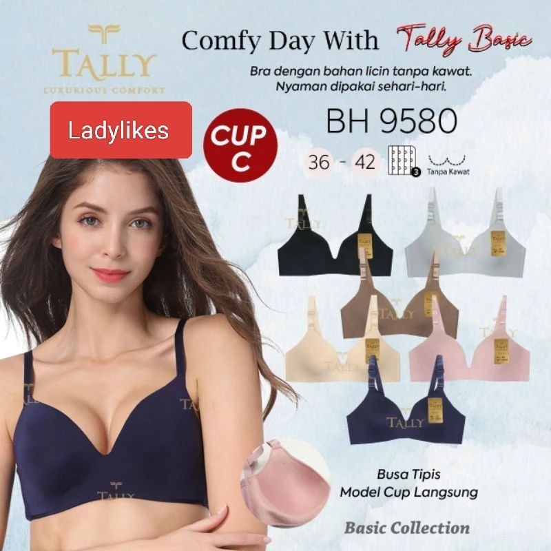 BRA TALLY 9580 TANPA KAWAT CUP C