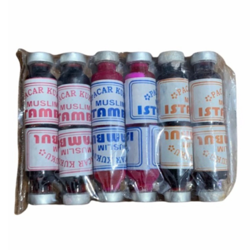 [isi 12pcs] Kutek Pacar Kuku Muslim Istambul 12in1 Nail Art Cat 12 in 1 Pewarna Nails Care Botol Per