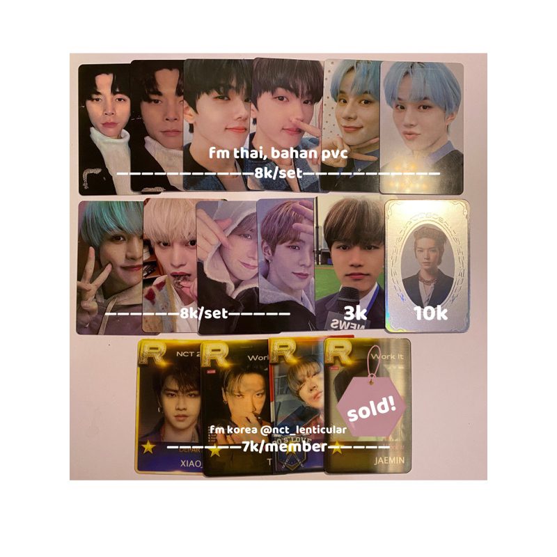 photocard fanmade thailand nct dan syb fanmade china lenticular fanmade korea johnny jisung jungwoo 
