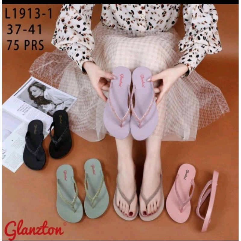 Sandal Glanzton Wanita Gliter