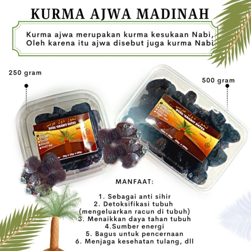 

Kurma Ajwa 1kg Ajwa Al Madina Ajwa Nabi Kemasan premium
