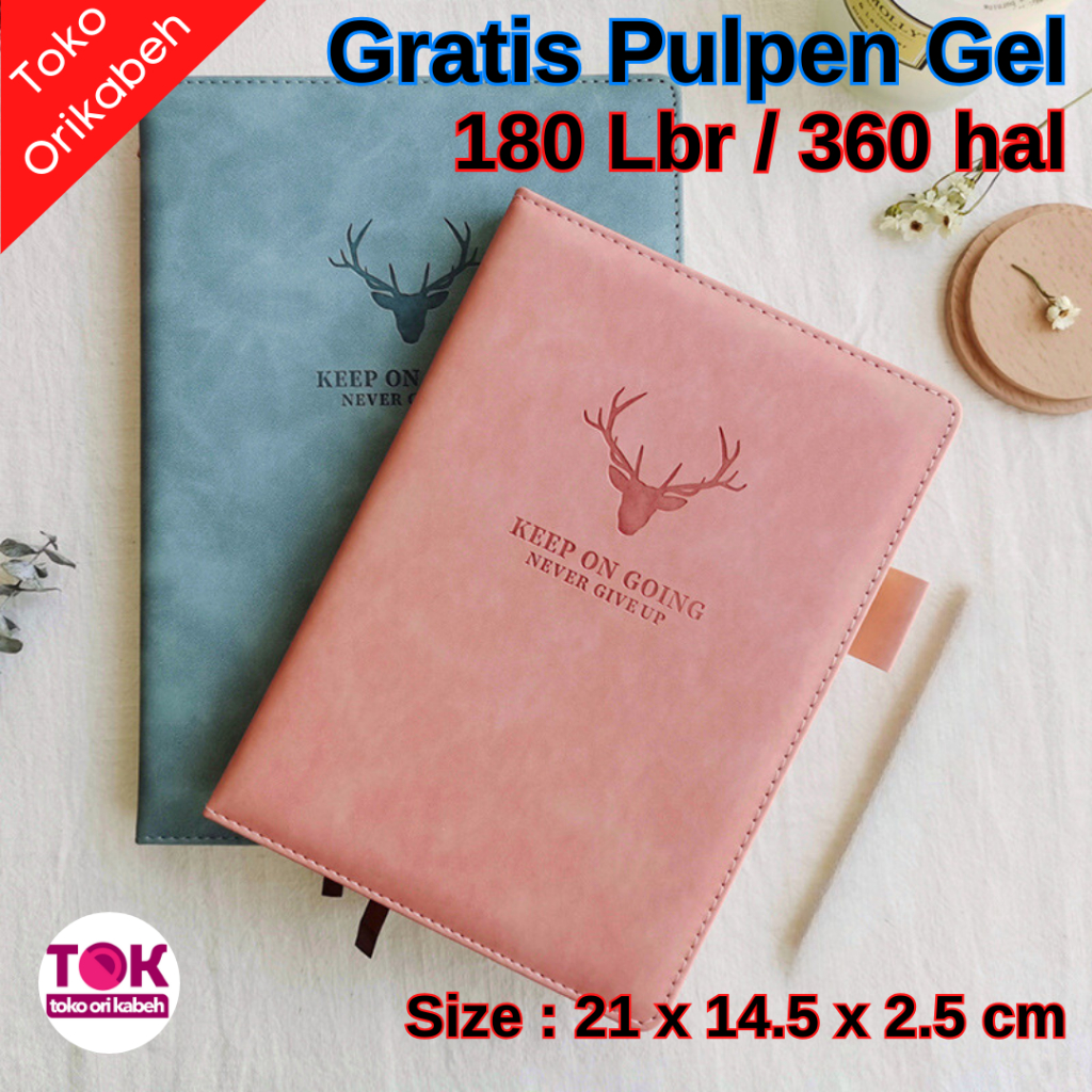 

Premium Buku Agenda Catatan Harian Jurnal A5 Notebook Tebal Cover Kulit