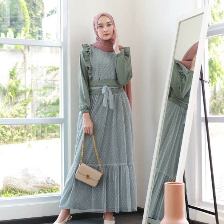Grosir gamis anak remaja wanita perempuan cewek tanggung Terbaru SANIA SET Usia 12Tahun 13Tahun 14Ta