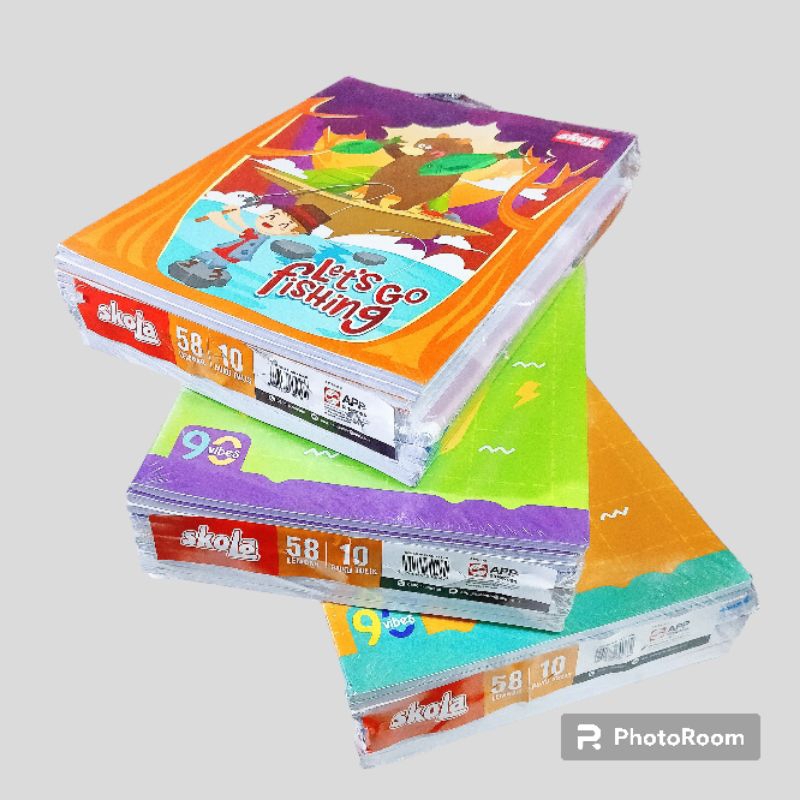 

HJK [1pack] Buku Tulis Sidu Merek SKOLA 58 Lembar 10 Buku