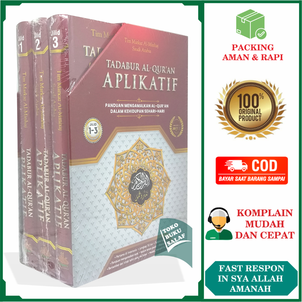 PAKET 3 BUKU Tadabur Al-Qur'an Aplikatif KOMPLIT 1SET Panduan Mengamalkan Al-Quran dalam Kehidupan S