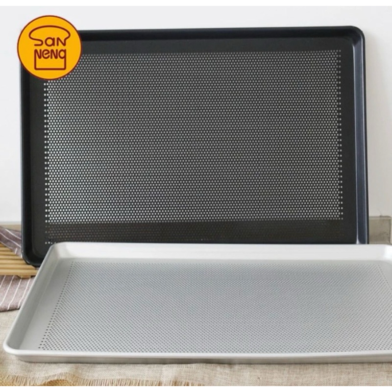 Sanneng SN1525 alumunium alloy perforated sheet pan (adonized) loyang panggang bolong 60x40cm