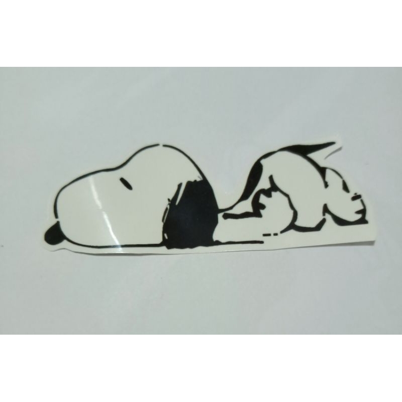 

Sticker transparan lazy snoopy besar