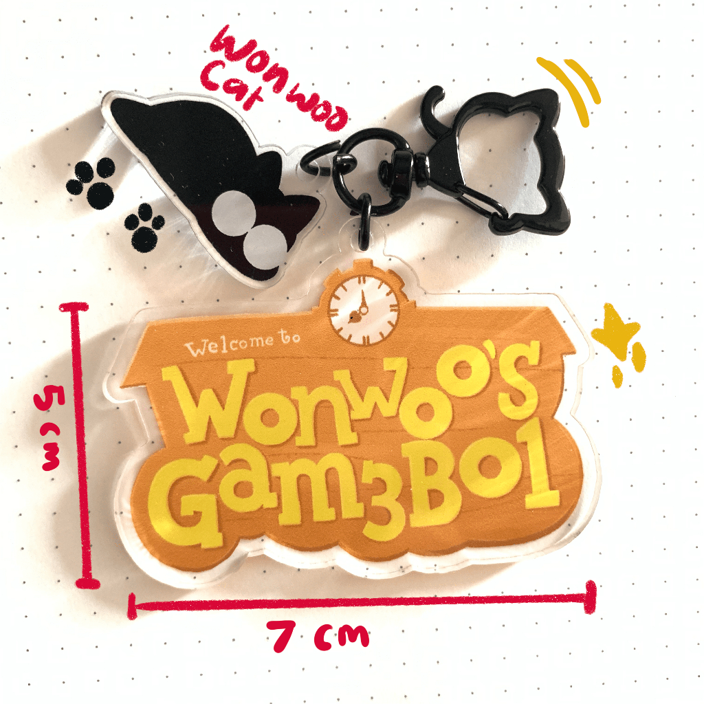 SVT WONWOO GAM3BO1 keychain ACNH ver.2