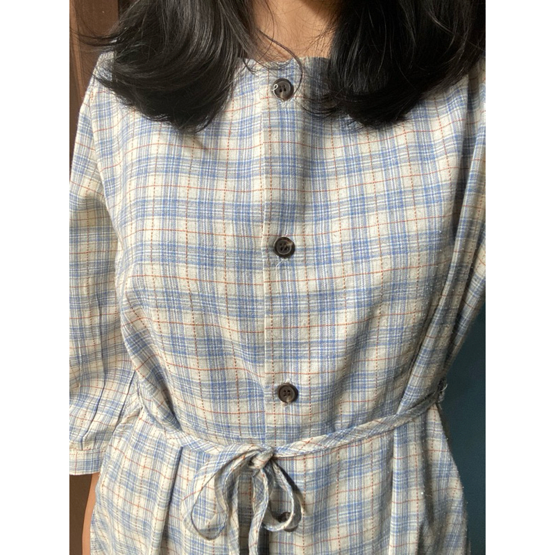 Dress kotak kota aestetik