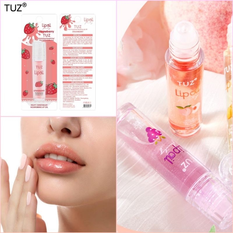 Lip Oil Serum Waterproof Lip Treatment Serum Bibir Melembabkan Mencerahkan Warna Bibir TUZ TZ-056