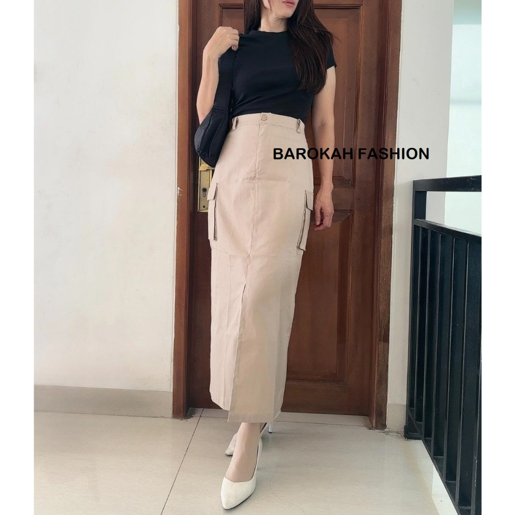 CARGO SKIRT / ROK WANITA CARGO / SKIRT CARGO KOREAN STYLE