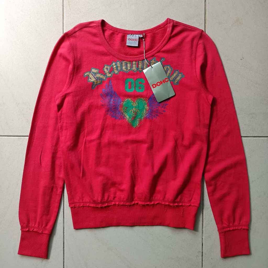 Crewneck DOHC BNWT Merah Wanita