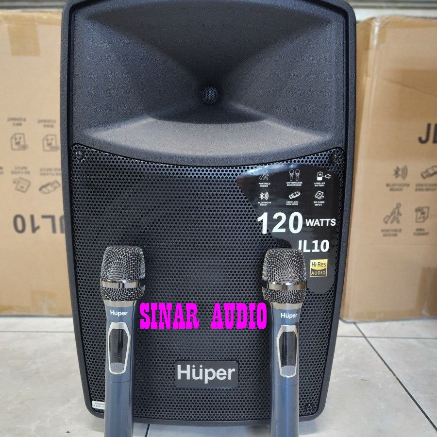 [ 100% ORI ] Speaker Portable Meeting HUPER JL10 - 10 Inch Huper JL 10 / JL-10 original GARANSI RESM