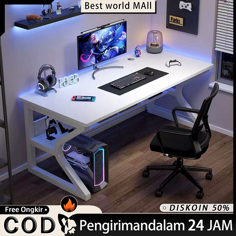 BEST Meja Gaming 140cm Meja Komputer Meja Komputer Minimalis Meja Kantor Meja Belajar