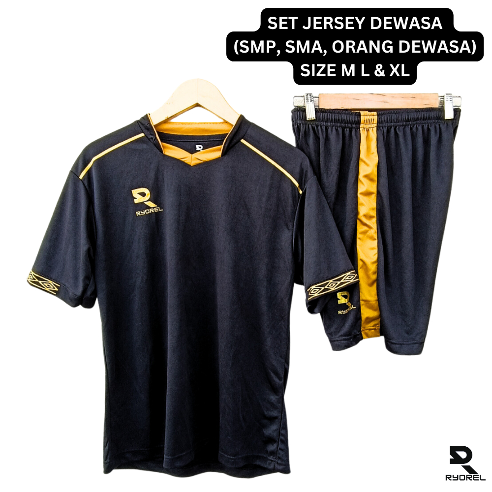 Stelan Pakaian Ukuran Dewasa Olahraga Baju Futsal, Sepakbola Pria dan Wanita, Setelan futsal Bahan B