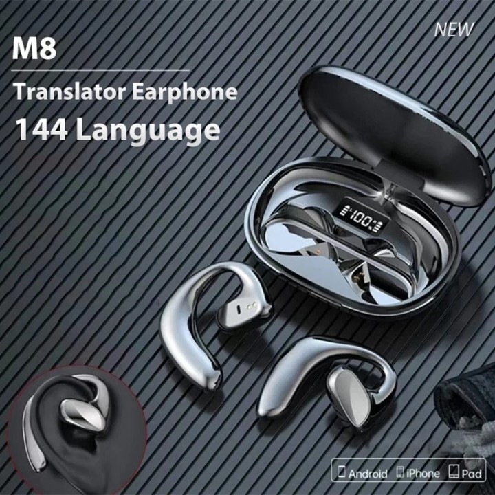 M8 Translator TWS Earphone - Headset Penerjemah 144 Bahasa Asing