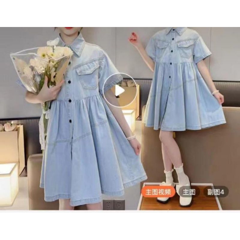 dres jeans  pendek anak perempuan size  130.140.150.160