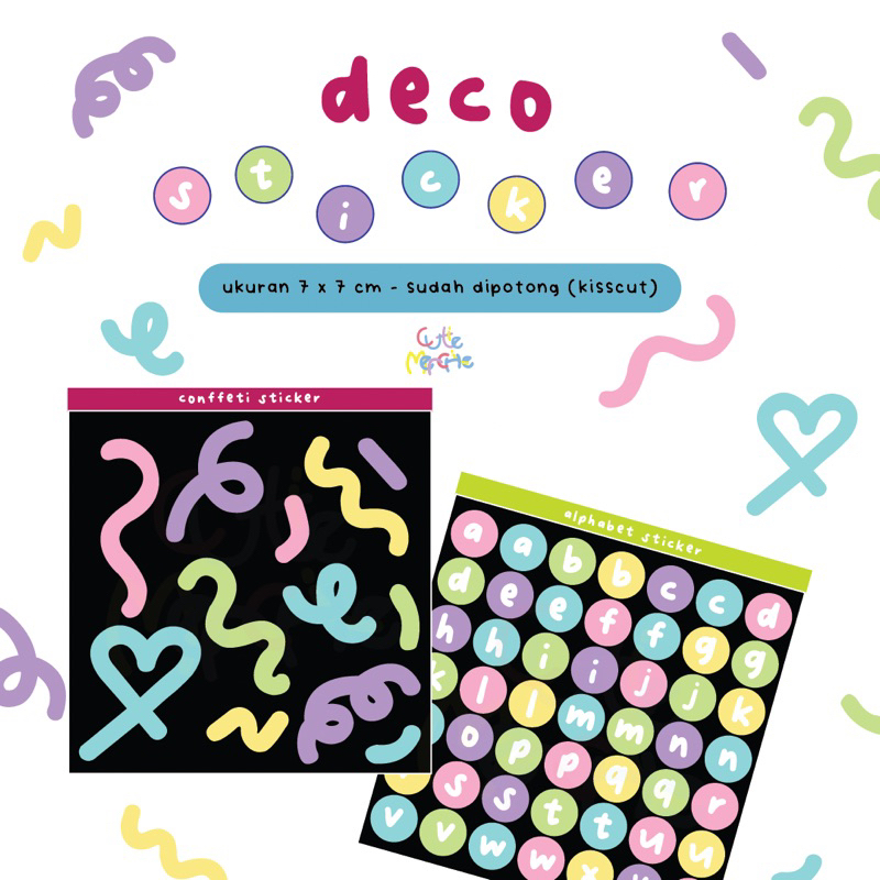

stiker deco conffeti abjad alphabet planner jurnal diary polaroid case deco sticker