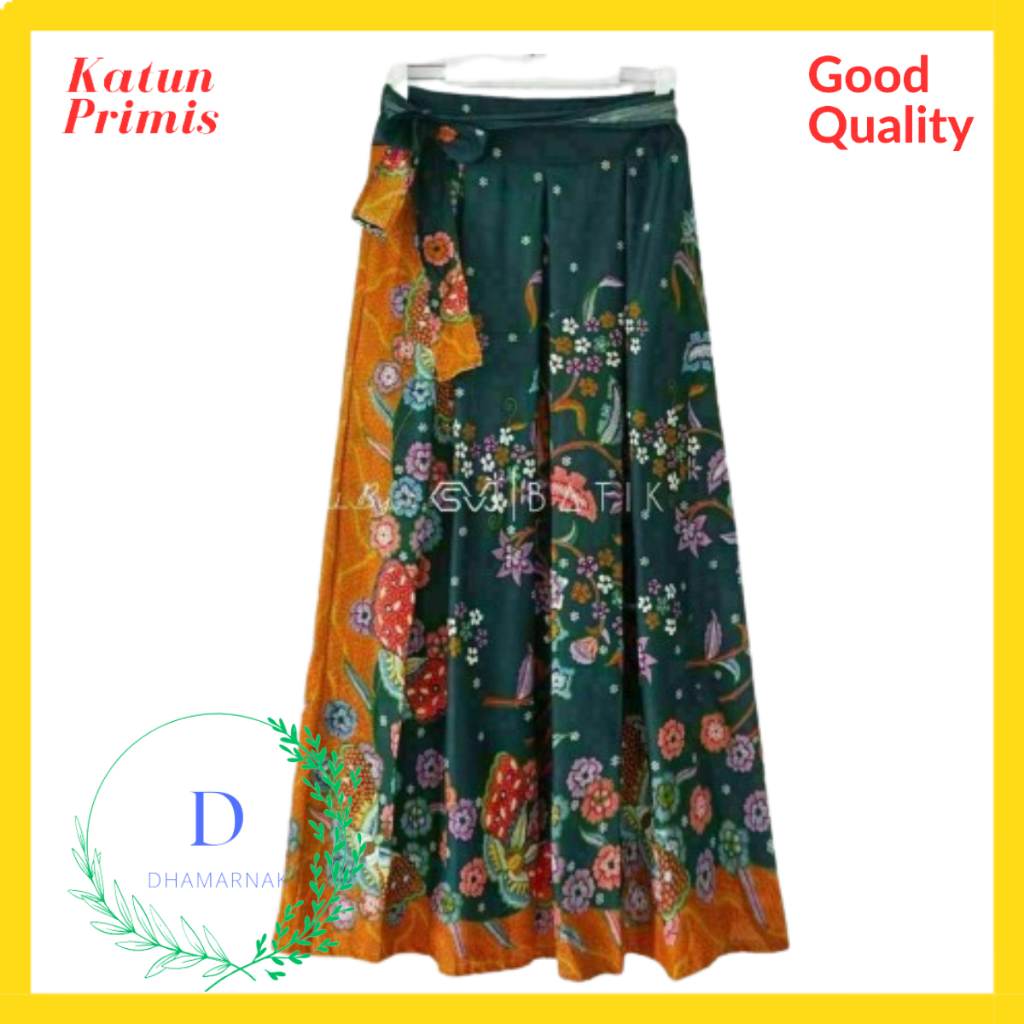 Rok Batik Unggul Jaya Wanita Dewasa Panjang Payung Pinggang Karet Elastis Murah Bawahan Batik Modern
