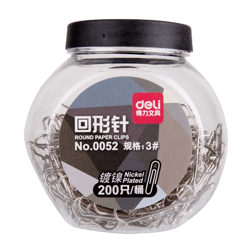

Deli Paper Clips #3, 29mm 200pcs E0052