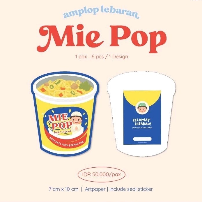 

Amplop lebaran - Mie pop