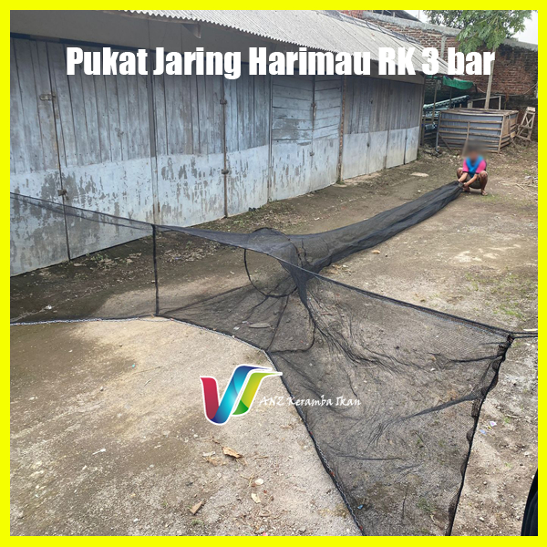 Pukat Harimau jaring Rk 3 bar 1 ring siap pakai