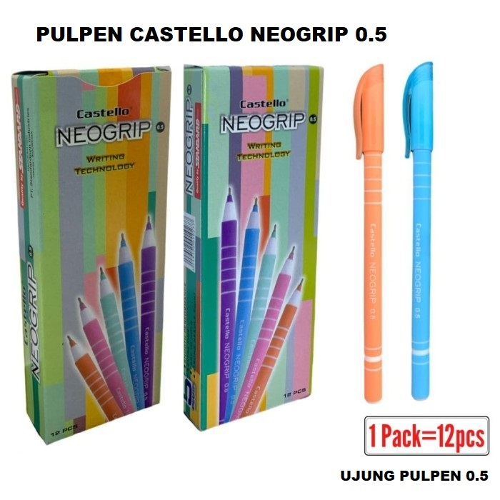 

PULPEN CASTELLO NEOGRIP 1 PACK ISI 12 PCS