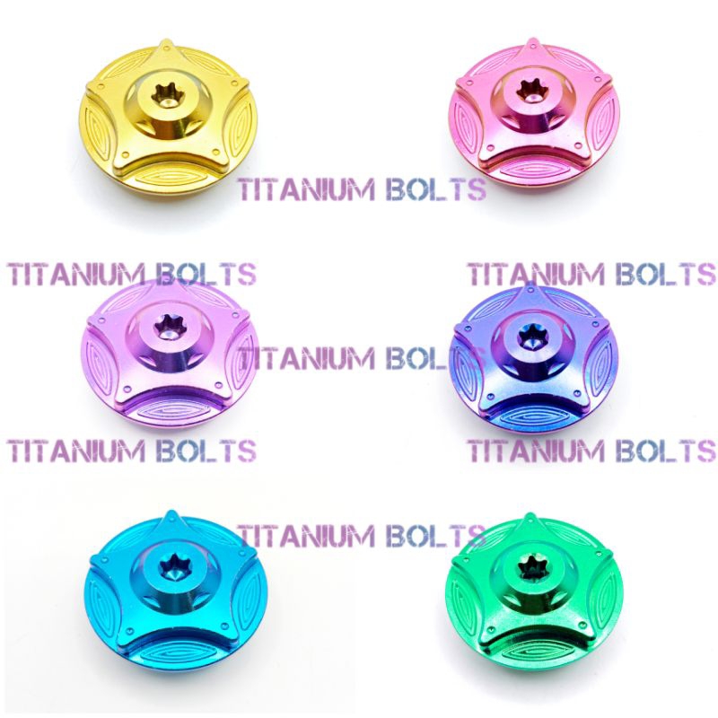 Baut Titanium Pembuangan Oli Baut Filter Oli Honda Vario 125/150 PCX 150/160 Titanium Bolts GR5 Orig