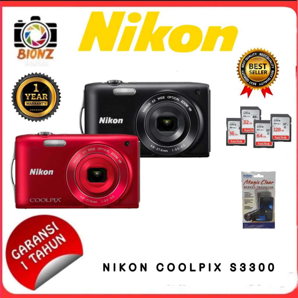 NIKON COOLPIX S3300 /CAMERA DIGITAL NIKON S3300 / CAMERA COOLPIX S3300