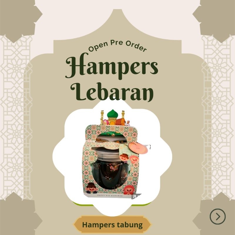 

Hampers Lebaran toples tabung 600 ml
