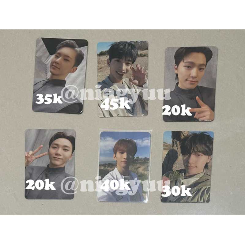 photocard hoshi,dino,seungkwan face the sun photocard dk horanghae