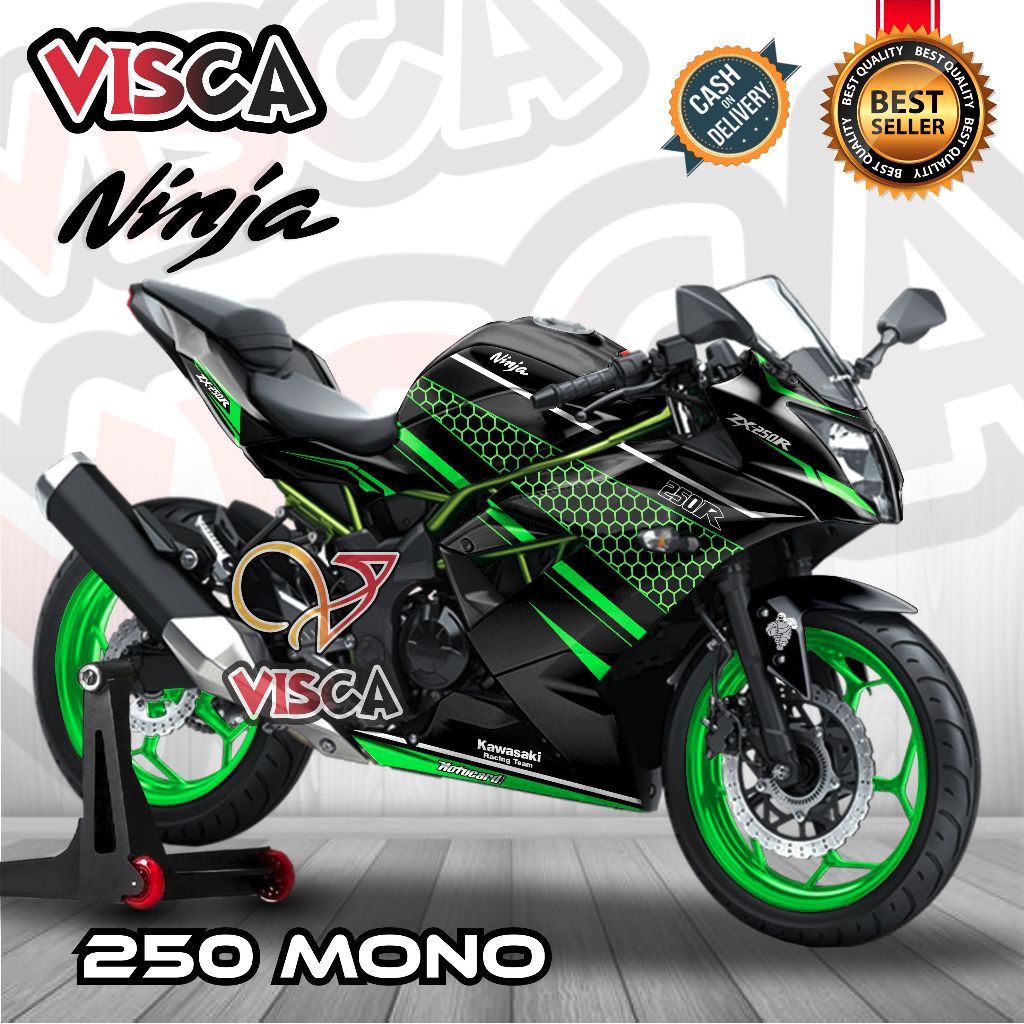 Decal Ninja 250RR Mono Full Body Stiker Ninja 250SL Striping Ninja 250 Sl Mono Dekal Ninja 250 Mono 
