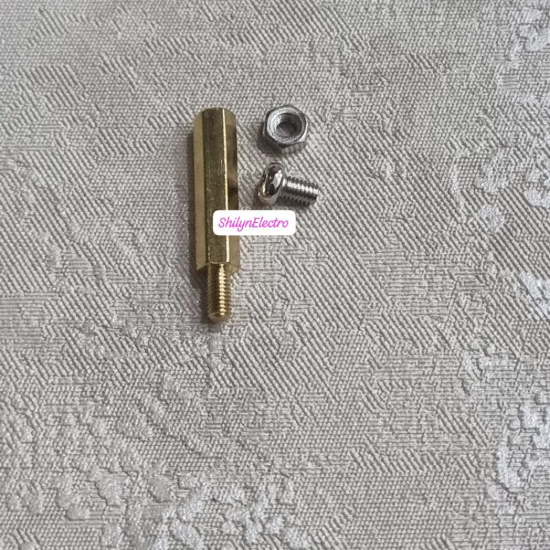 SPICER 2CM 2.5CM 3CM KAKI PCB SPACER GOLD M3 + BAUT MUR