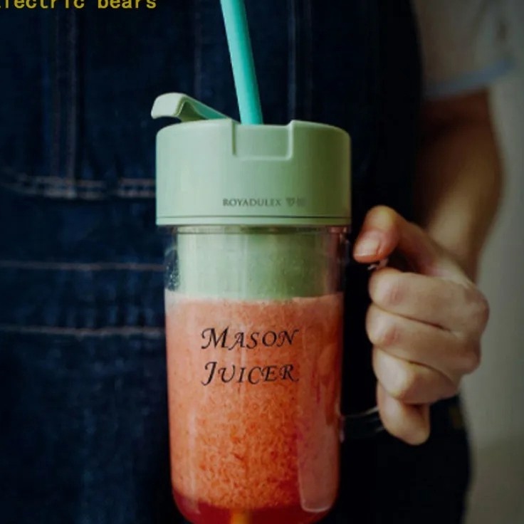 Bl Mason Juicer Blender Glass Portabel 33ml Blender Unik Juicer Mini