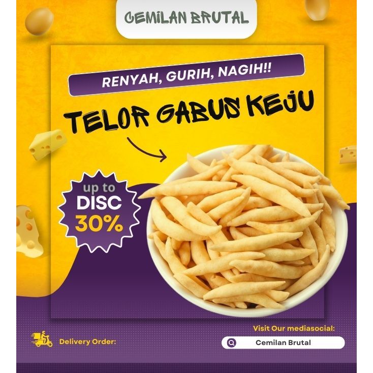 

100gr-Telor Gabus Keju Asli | Telor Gabus Brutal