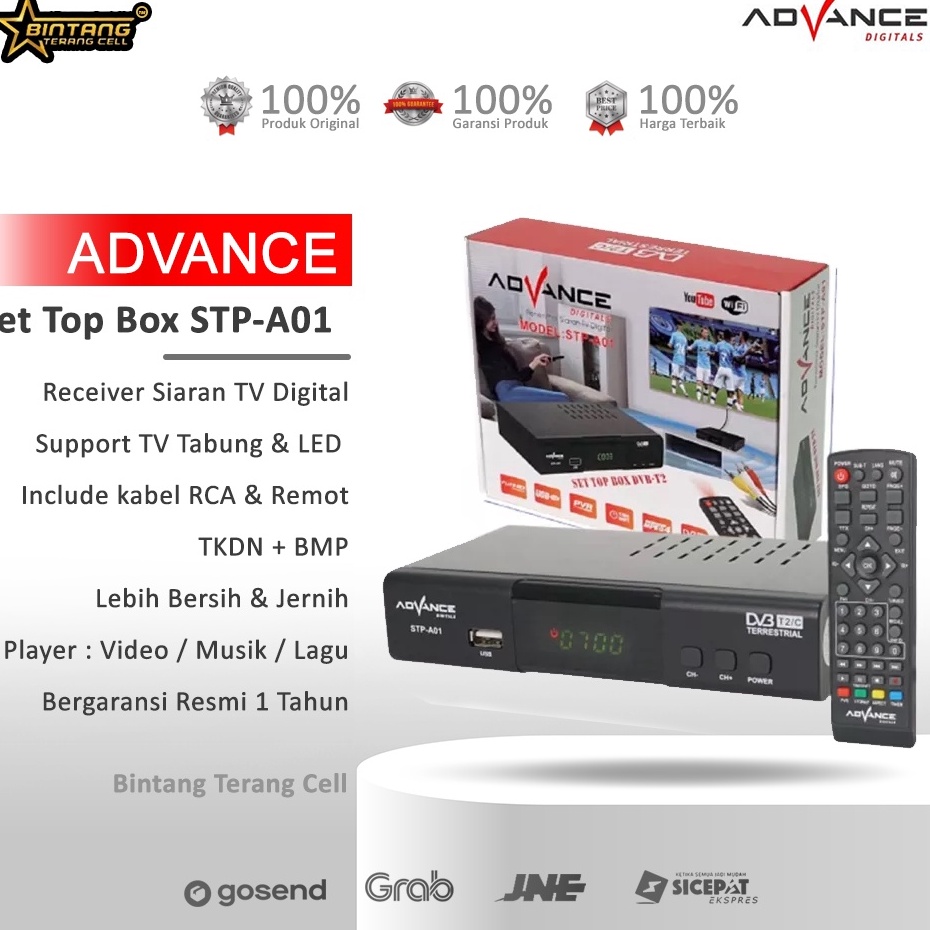 pF Advance STPA1 Set Top Box Digital Receiver STB Penerima Siaran Full HD