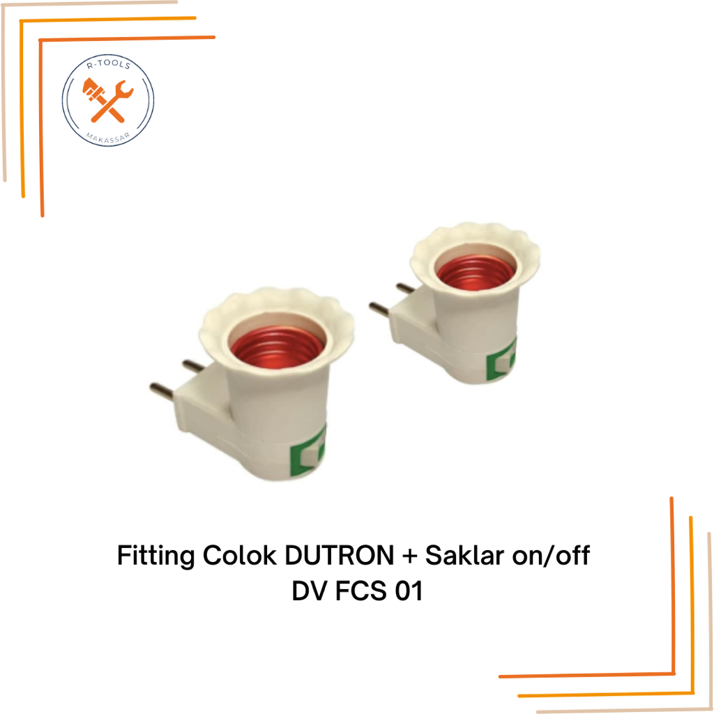 Fitting Colok DUTRON + Saklar on/off DV FCS 01