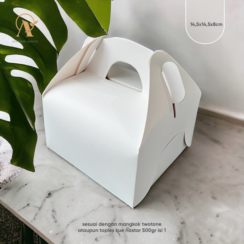 

GABLE BOX IVORY : 14,5x14,5x8 cm cm / box mangkok twotone / box toples 500gr