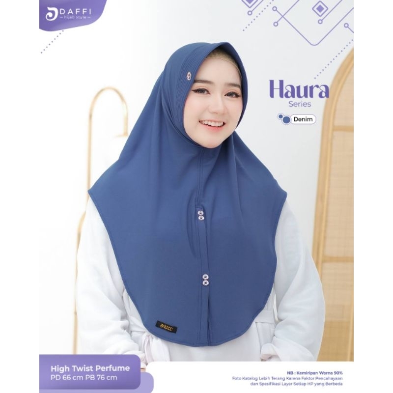 HAURA Daffi Hijab Jilbab Instan Ped Jersey Terbaru Simple 2023