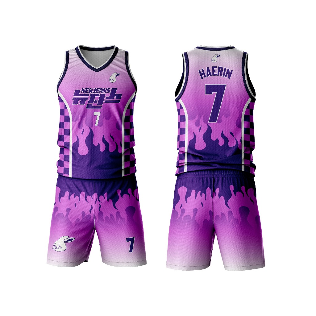 GAMEPLANE - Baju Pria Kaos Jersey Basket Basketball KPOP Edition Haerin Version Custom Full Printing