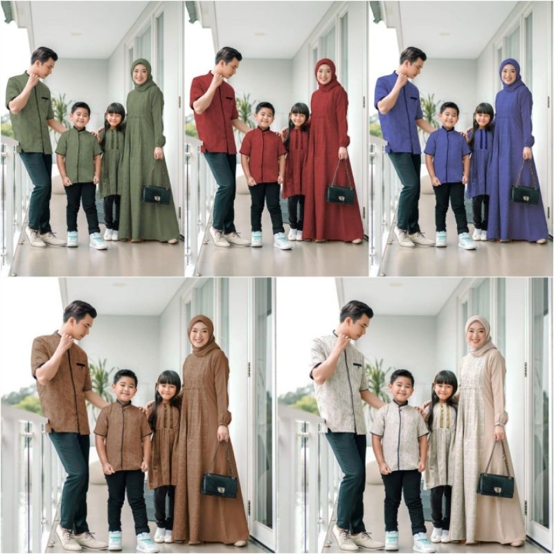 COUPLE HABIBIE FAMILY BATIK SARIMBIT OUTFIT RAYA LEBARAN 2024