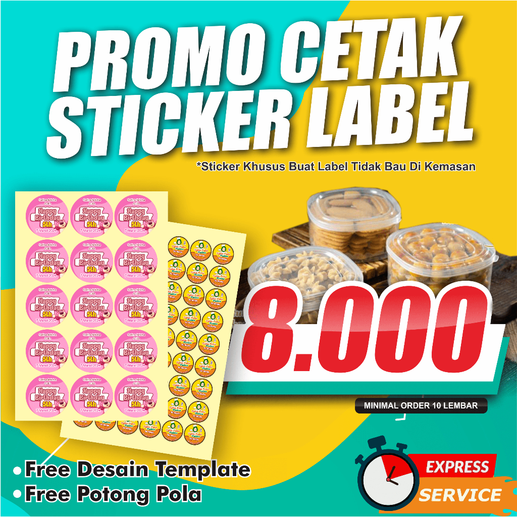 

PROMO !! STICKER POLA LABEL/KEMASAN MAKANAN & MINUMAN UMKM A3 - CROMO