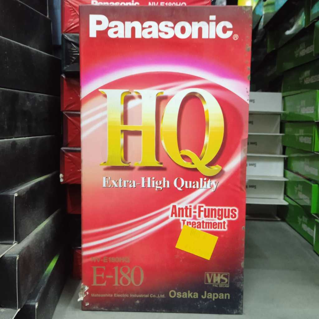 Panasonic HQ VHS Cassette Tape, Japan, Extra High Quality, Model NV-E180 HQ, Anti-Fungus